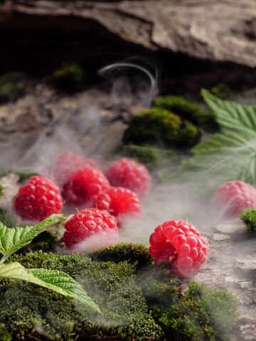 raspberries-lie-moss-bark-with-smoke-around_163994-719