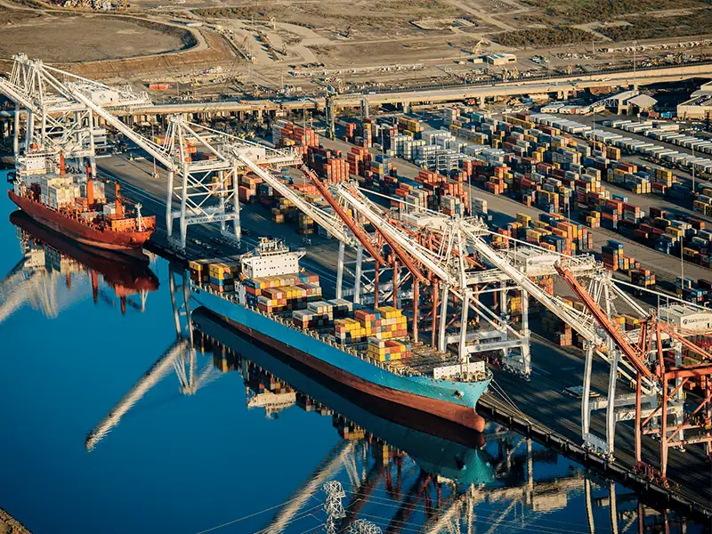 Ports of Los Angeles and Long Beach where over 40 percent of U.S. imports flow strategic location for supplement ingredient warehousing and supply hub support