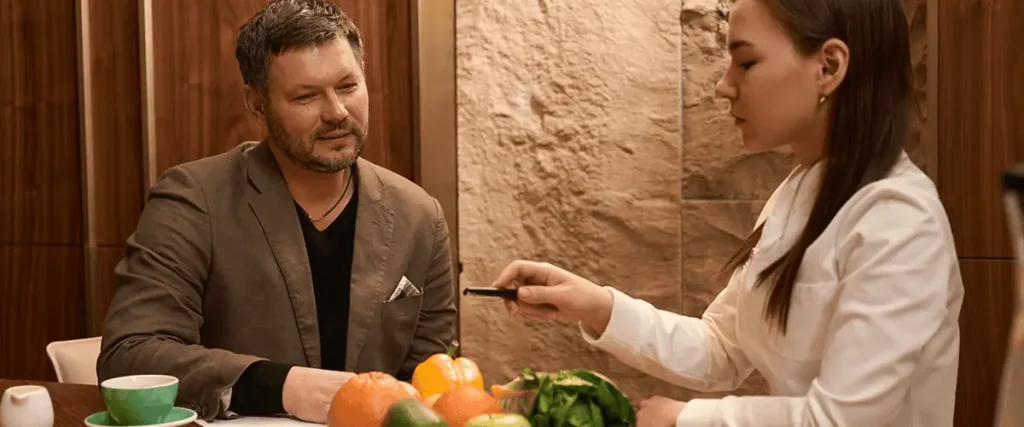 Supplement ingredient sourcing partner consultation with Nutrient Innovations team reviewing raw material options for supplement brand or contract manufacturer